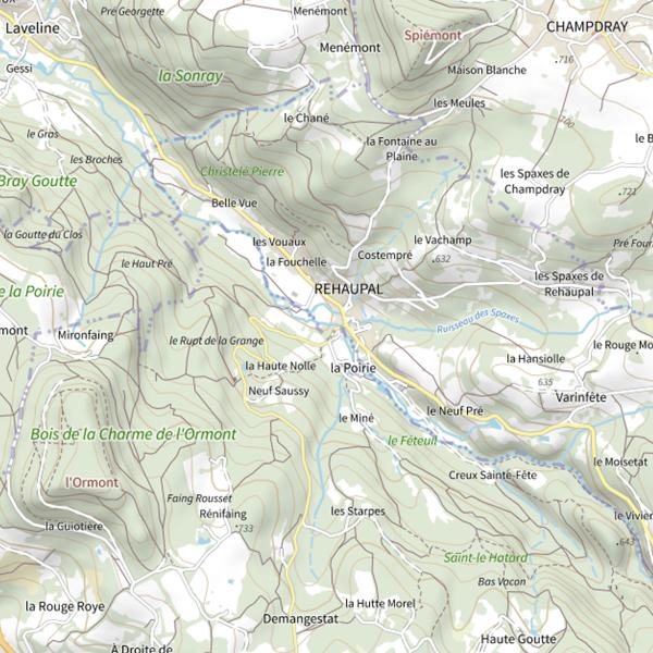Plan cartographique de Secteur de pêche de Rehaupal