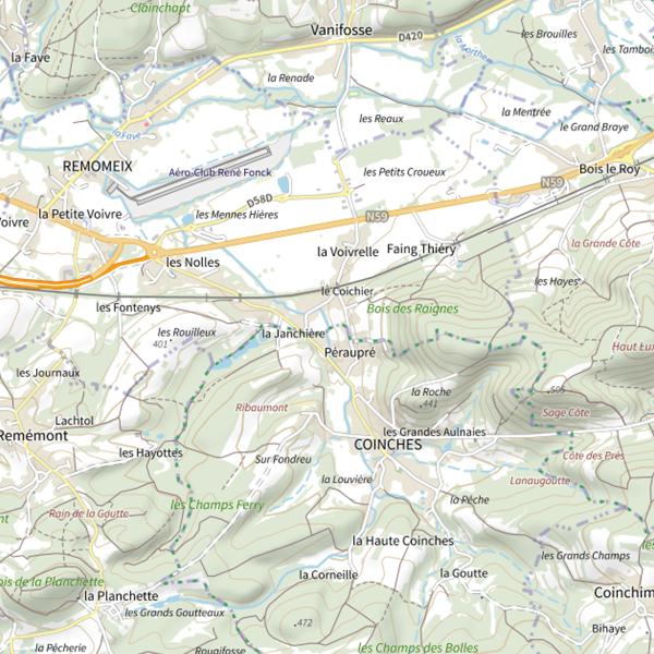Plan cartographique de Secteur de pêche de Remomeix