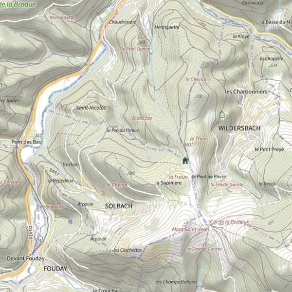 Plan cartographique de Secteur de pêche de Rothau
