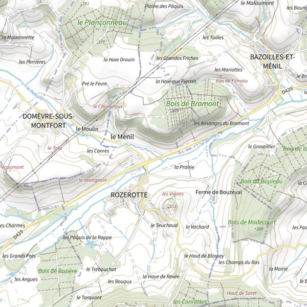 Plan cartographique de Secteur de pêche de Rozerotte
