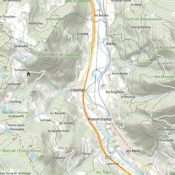 Plan cartographique de Secteur de pêche de Rupt-sur-Moselle