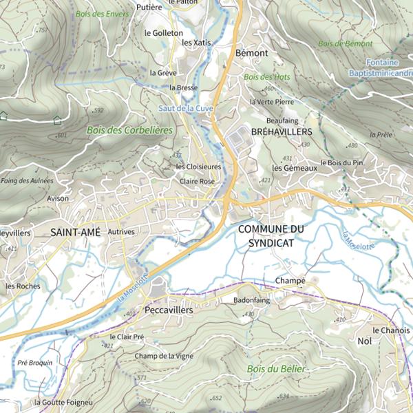 Plan cartographique de Secteur de pêche de Saint-Amé