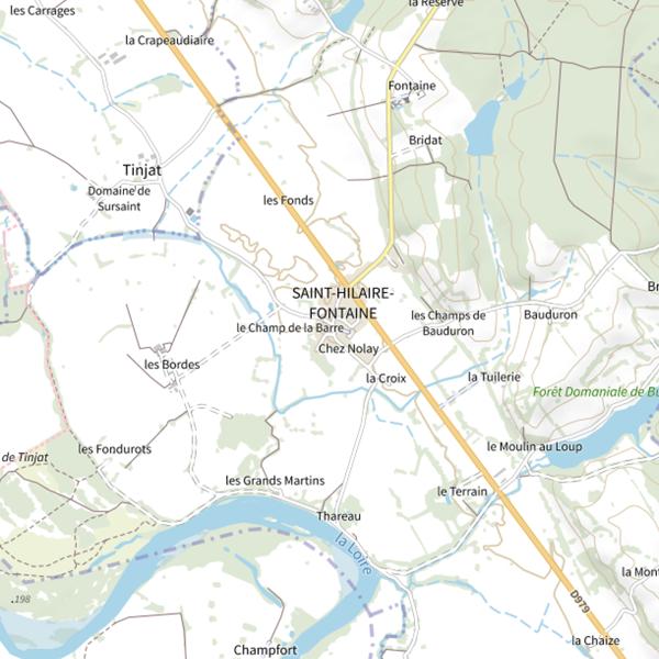 Plan cartographique de Secteur de pêche de Saint-Hilaire-Fontaine