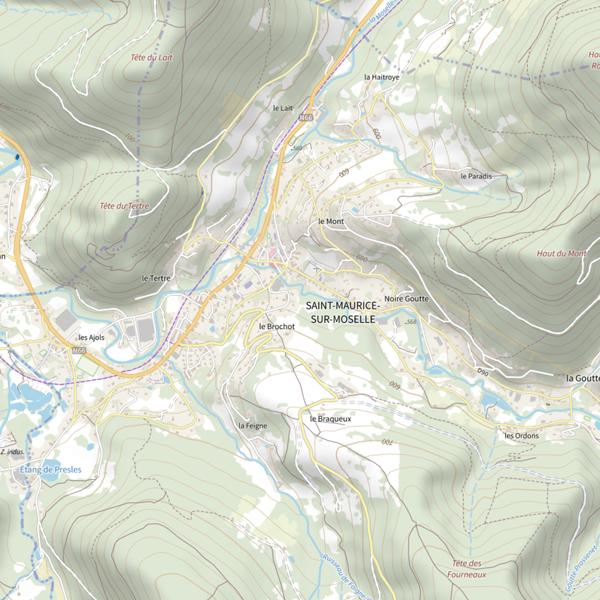 Plan cartographique de Secteur de pêche de Saint-Maurice-sur-Moselle