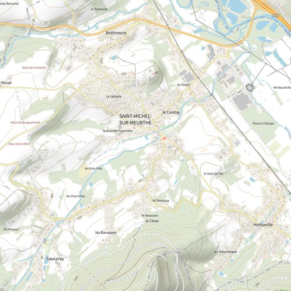 Plan cartographique de Secteur de pêche de Saint-Michel-sur-Meurthe