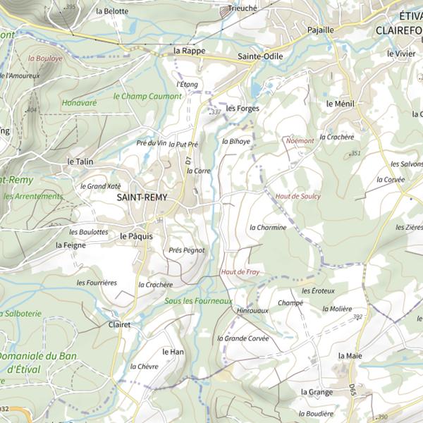 Plan cartographique de Secteur de pêche de Saint-Remy
