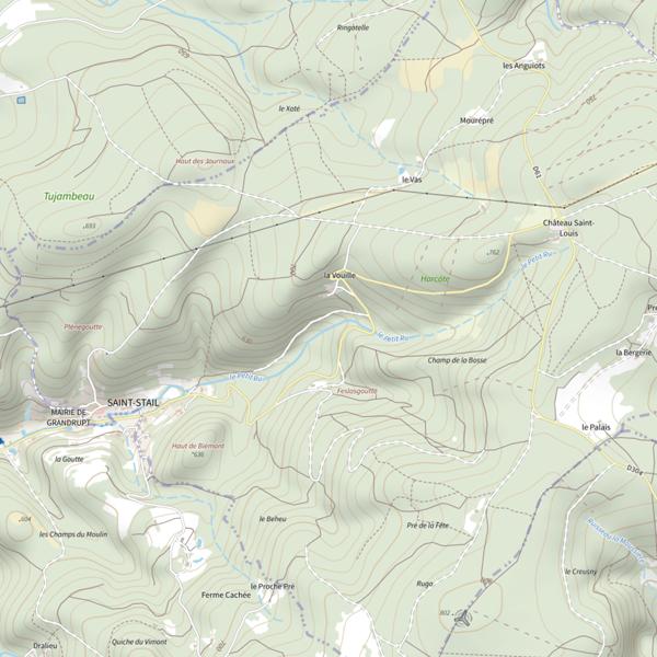 Plan cartographique de Secteur de pêche de Saint-Stail