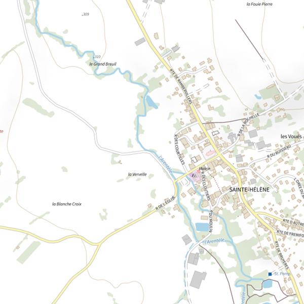 Plan cartographique de Secteur de pêche de Sainte-Hélène