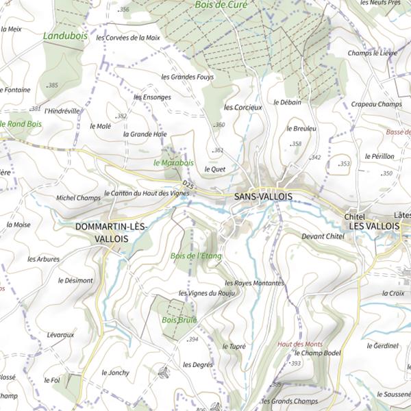 Plan cartographique de Secteur de pêche de Sans-Vallois