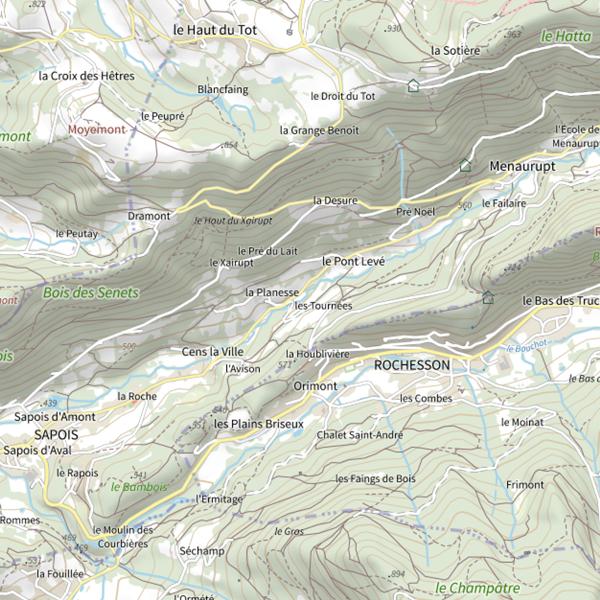 Plan cartographique de Secteur de pêche de Sapois