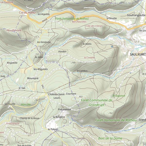 Plan cartographique de Secteur de pêche de Saulxures