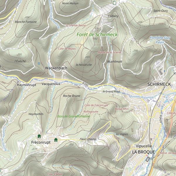 Plan cartographique de Secteur de pêche de Schirmeck