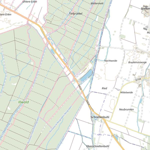 Plan cartographique de Secteur de pêche de Sélestat