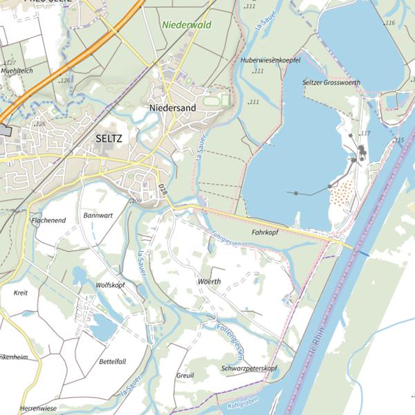 Plan cartographique de Secteur de pêche de Seltz