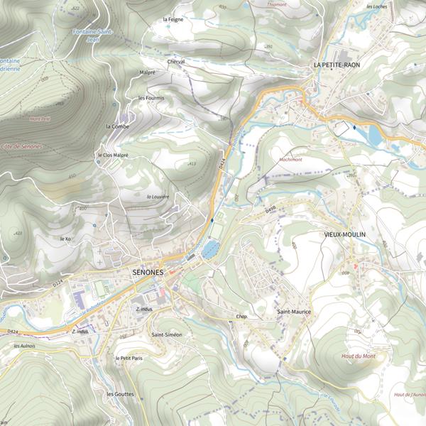 Plan cartographique de Secteur de pêche de Senones