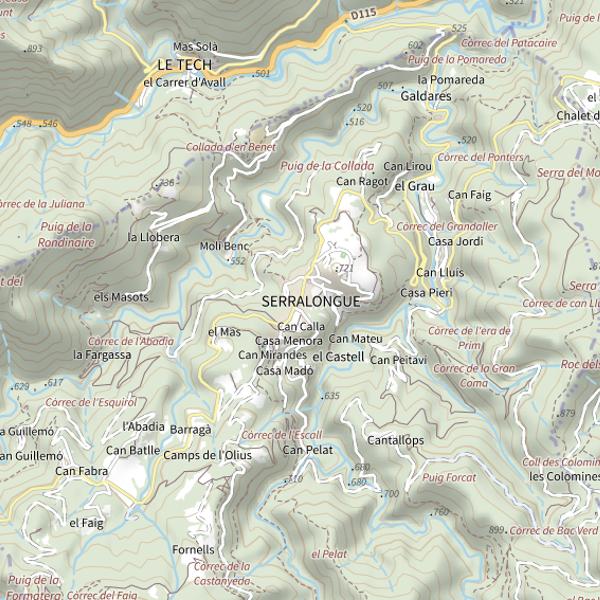 Plan cartographique de Secteur de pêche de Serralongue