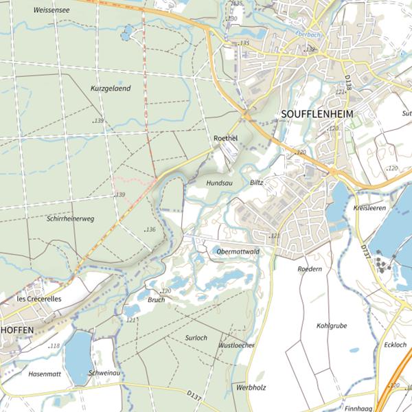 Plan cartographique de Secteur de pêche de Soufflenheim