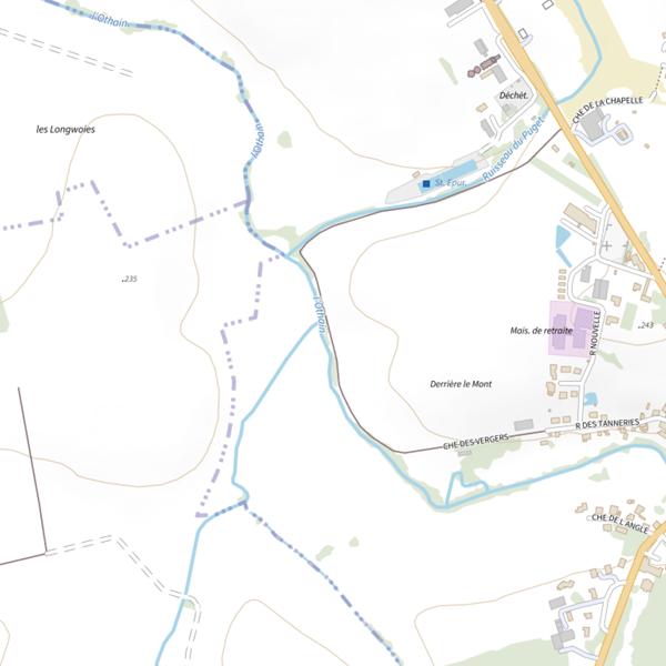 Plan cartographique de Secteur de pêche de Spincourt