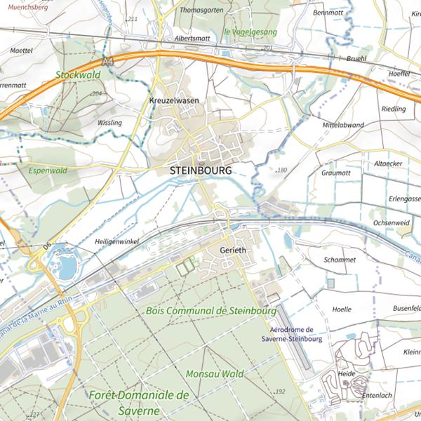 Plan cartographique de Secteur de pêche de Steinbourg