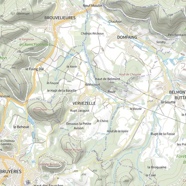Plan cartographique de Secteur de pêche de Vervezelle