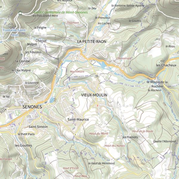 Plan cartographique de Secteur de pêche de Vieux-Moulin