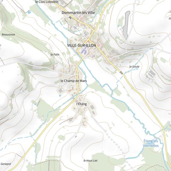 Plan cartographique de Secteur de pêche de Ville-sur-Illon