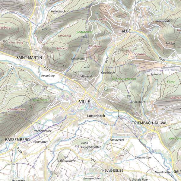 Plan cartographique de Secteur de pêche de Villé