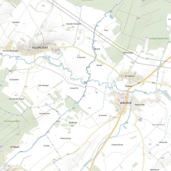 Plan cartographique de Secteur de pêche de Villoncourt