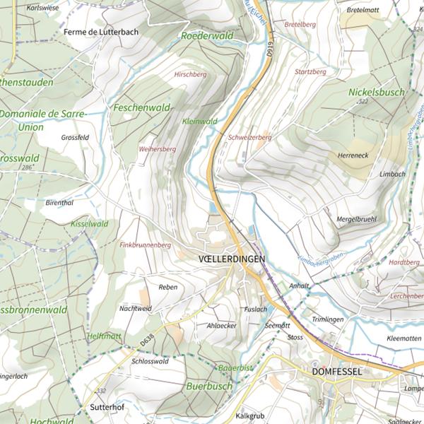 Plan cartographique de Secteur de pêche de Vœllerdingen