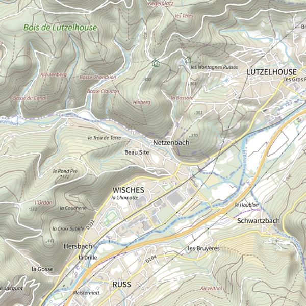 Plan cartographique de Secteur de pêche de Wisches