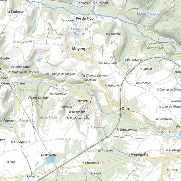 Plan cartographique de Secteur de pêche de Xertigny