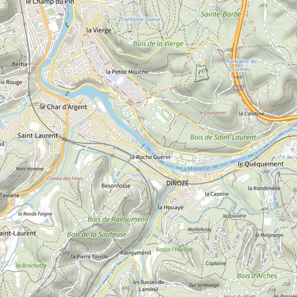 Plan cartographique de Secteur de pêche d'Épinal