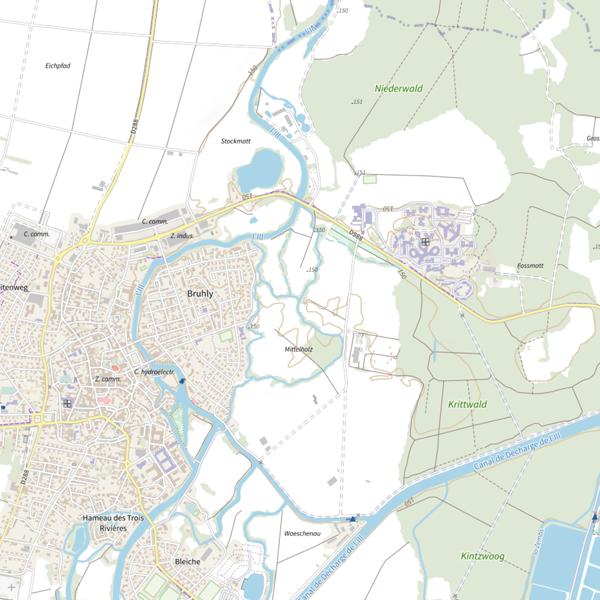 Plan cartographique de Secteur de pêche d'Erstein