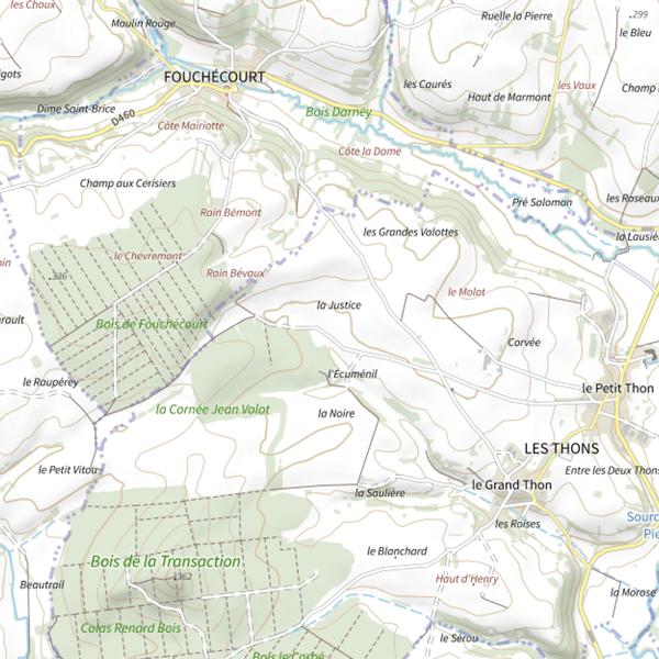 Plan cartographique de Secteur de pêche des Thons