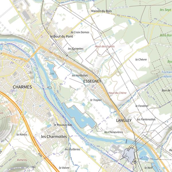 Plan cartographique de Secteur de pêche d'Essegney
