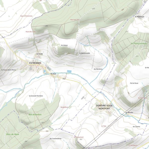 Plan cartographique de Secteur de pêche d'Estrennes