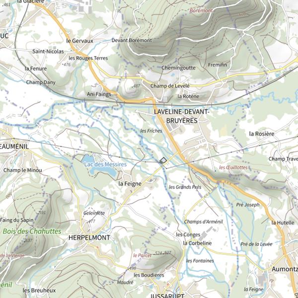 Plan cartographique de Secteur de pêche d'Herpelmont