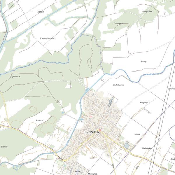 Plan cartographique de Secteur de pêche d'Hindisheim