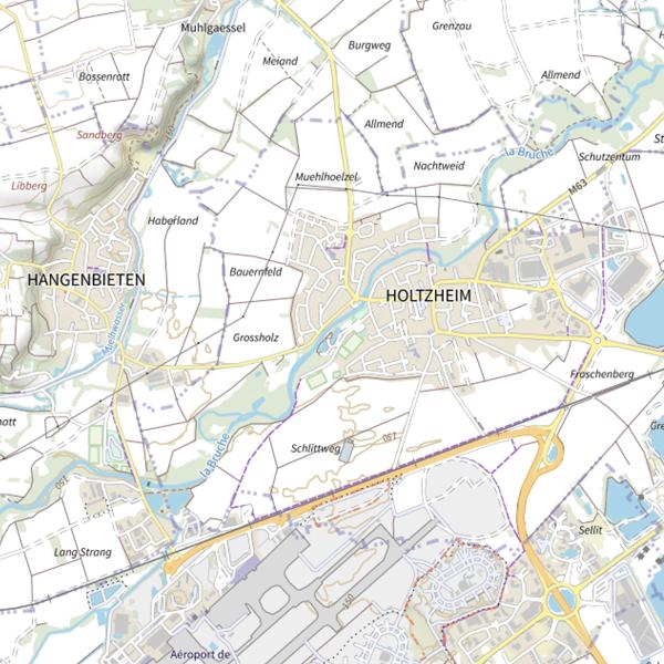 Plan cartographique de Secteur de pêche d'Holtzheim