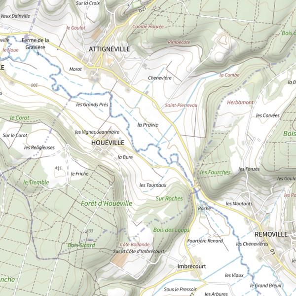 Plan cartographique de Secteur de pêche d'Houéville