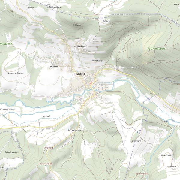 Plan cartographique de Secteur de pêche d'Hurbache