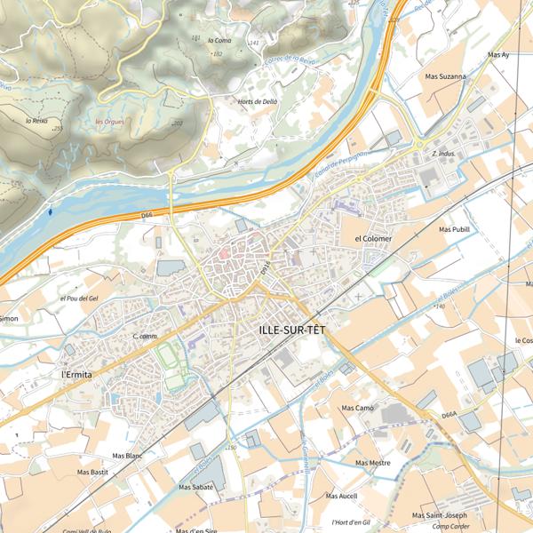 Plan cartographique de Secteur de pêche d'Ille-sur-Têt