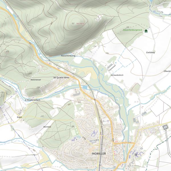 Plan cartographique de Secteur de pêche d'Ingwiller