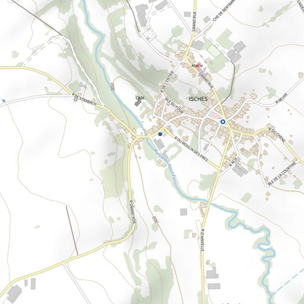 Plan cartographique de Secteur de pêche d'Isches