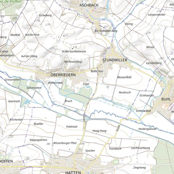 Plan cartographique de Secteur de pêche d'Oberrœdern