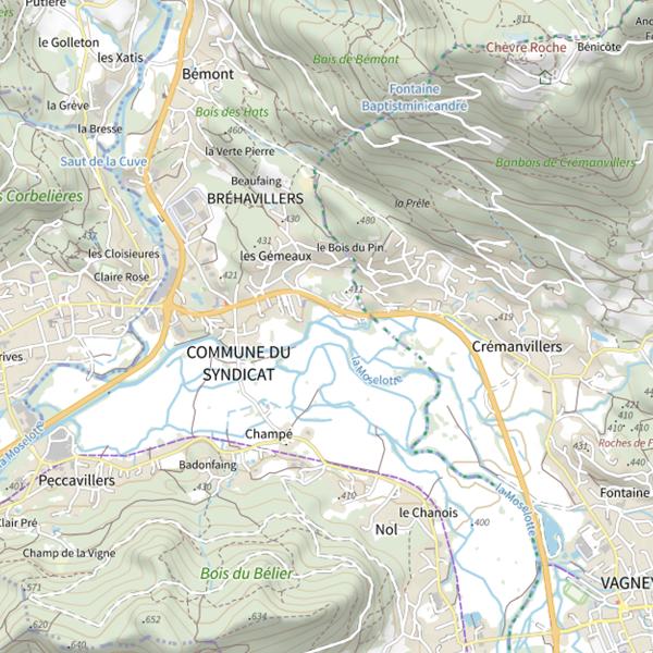 Plan cartographique de Secteur de pêche du Syndicat