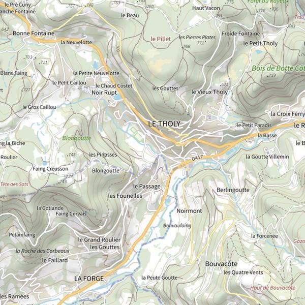 Plan cartographique de Secteur de pêche du Tholy