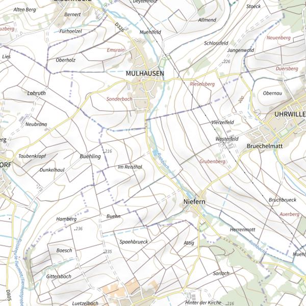 Plan cartographique de Secteur de pêche d'Uhrwiller
