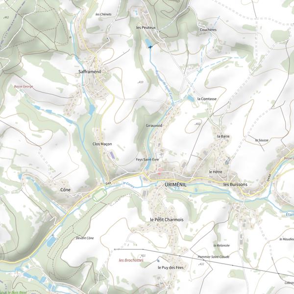 Plan cartographique de Secteur de pêche d'Uriménil