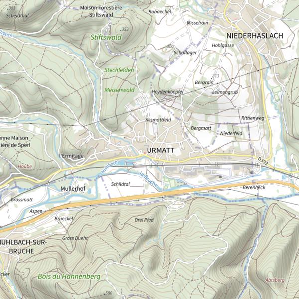 Plan cartographique de Secteur de pêche d'Urmatt